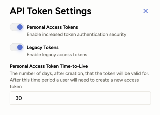 Screenshot of Access Token window