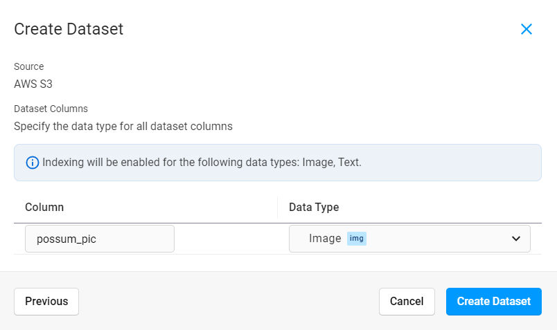 Select dataset column